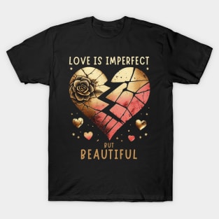 Love is imperfect, but beautiful quote for meditations lovers T-Shirt